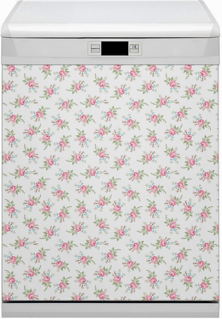 Magnet Folie für Geschirrspüler Magnete Geschirrspüle Magnet für Spülmaschine 60x80 cm Nachbildung - Kleine Blumen