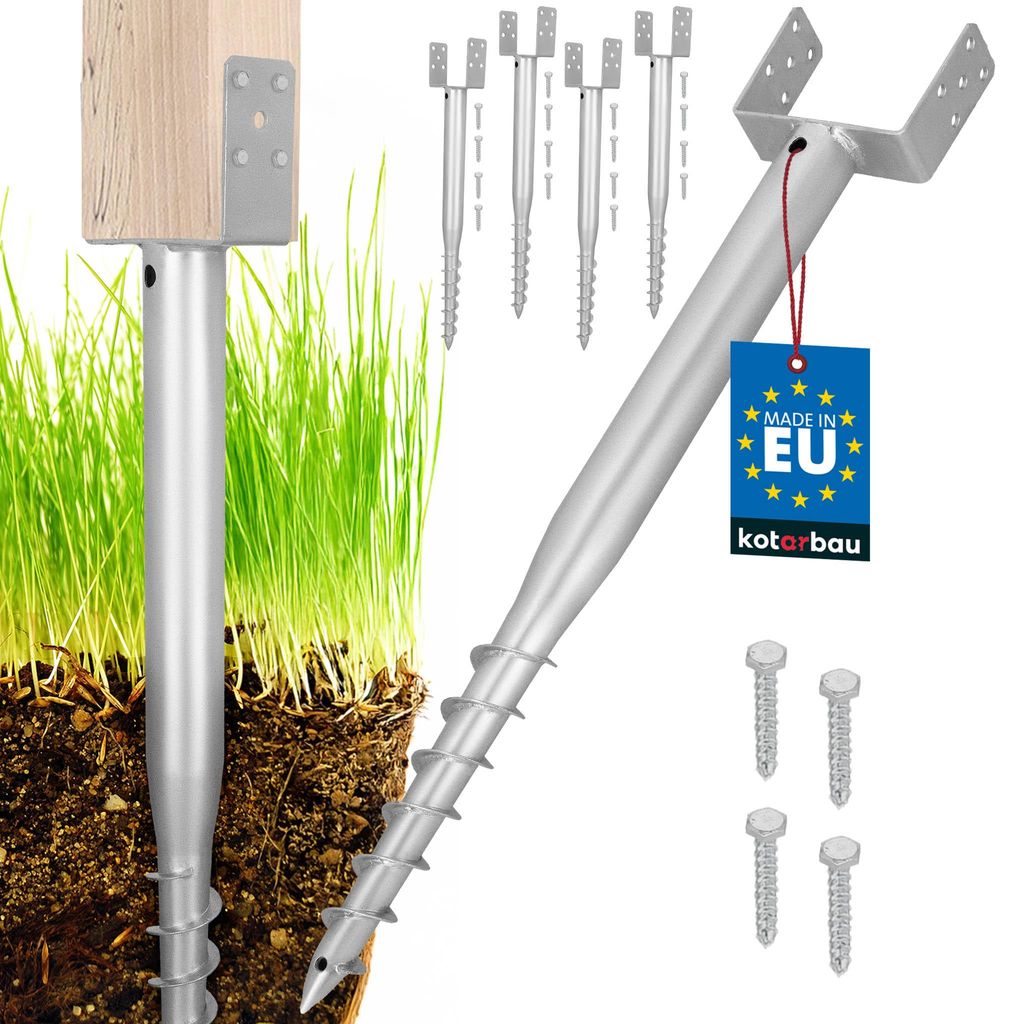 KOTARBAU® Sada 4 kusů nosných profilů pro sloupky plotu, Obrázek produktu 