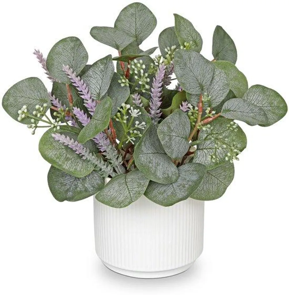 Eucalyptus Artificiel Intérieur avec Cache-Pot Design pour Décoration