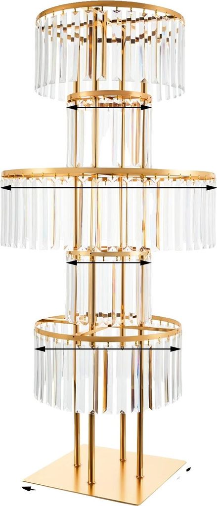 Hochzeitsständer, 5-stufiges Design, stabiler Eisenrahmen, Gold
