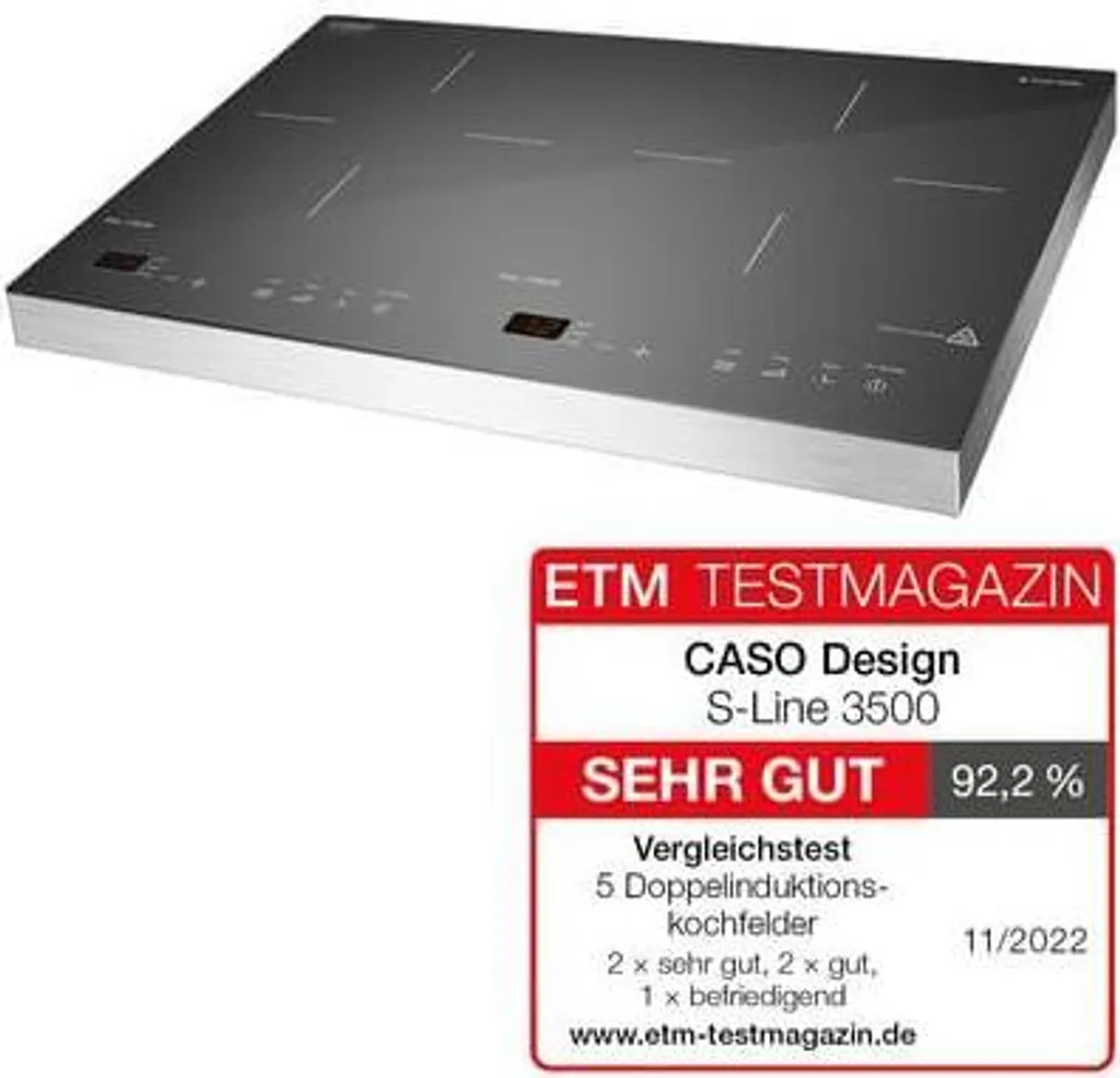 Plaque de cuisson double induction 3500W portable pour camping et studio - 2
