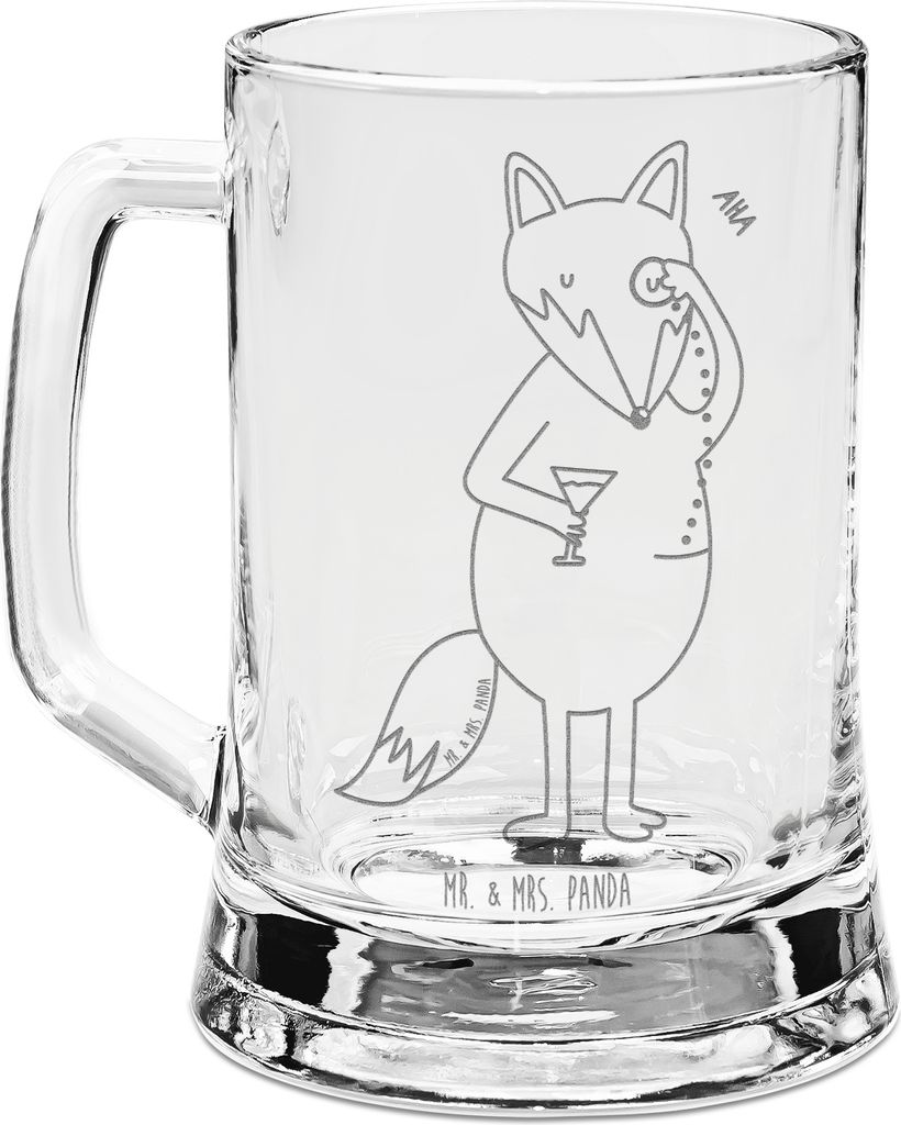 Mr. & Mrs. Panda Krug Fuchs Lord - Transparent - Geschenk, Produktbild 