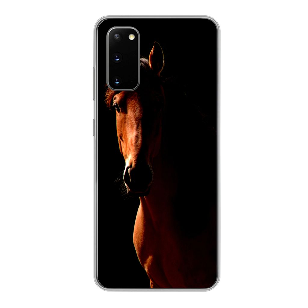 MuchoWow Handyhülle Schutzhülle Hülle für Samsung Galaxy S20 Pferd - Licht - Porträt Silikon Softcase Handy Hülle - Bild
