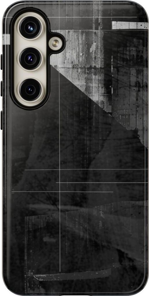 Schwarz-weißes abstraktes Geometrie-Muster – Hülle Kompatibel mit Samsung Galaxy S24 Plus