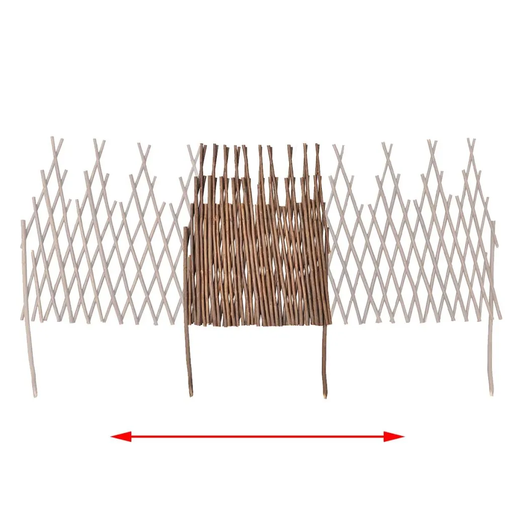 Séparez vos Massifs avec la Clôture Osier vidaXL 5 pcs 170x37 cm Solide - 3