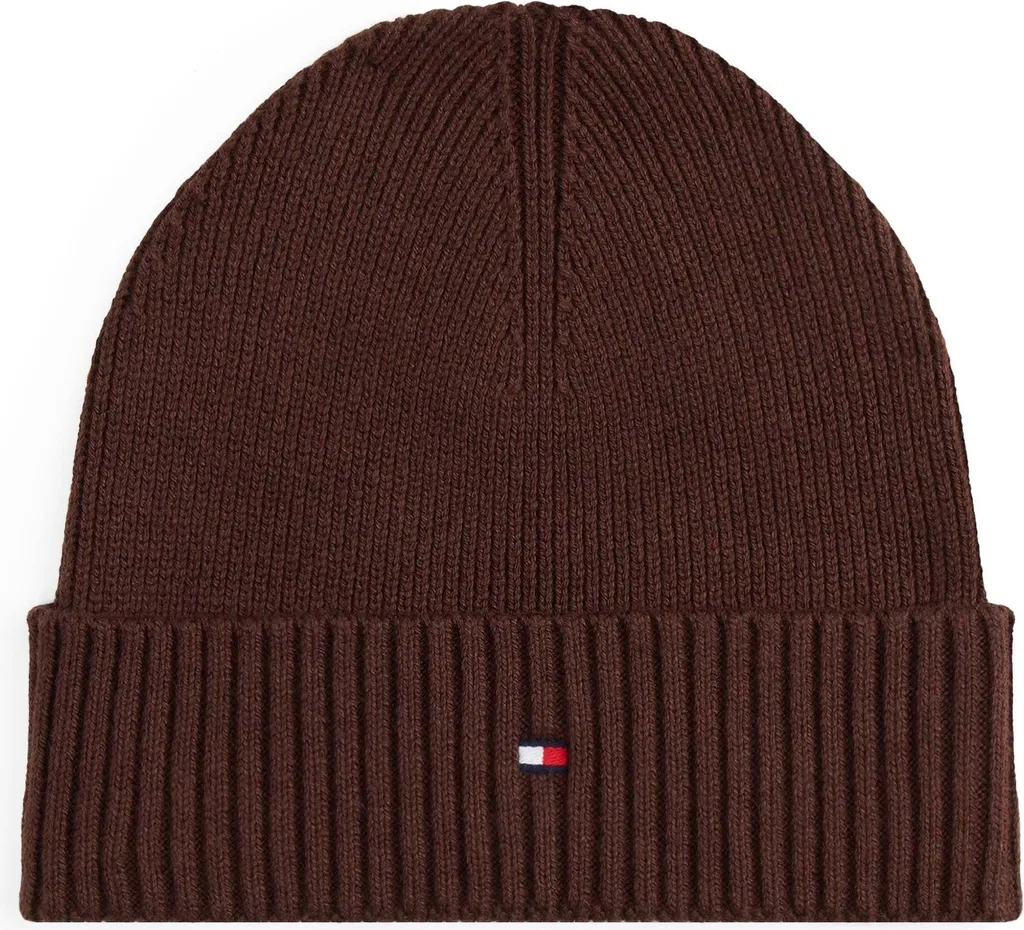 Bonnet Drapeau avec Revers Beige Classique - Maille Premium et Douce