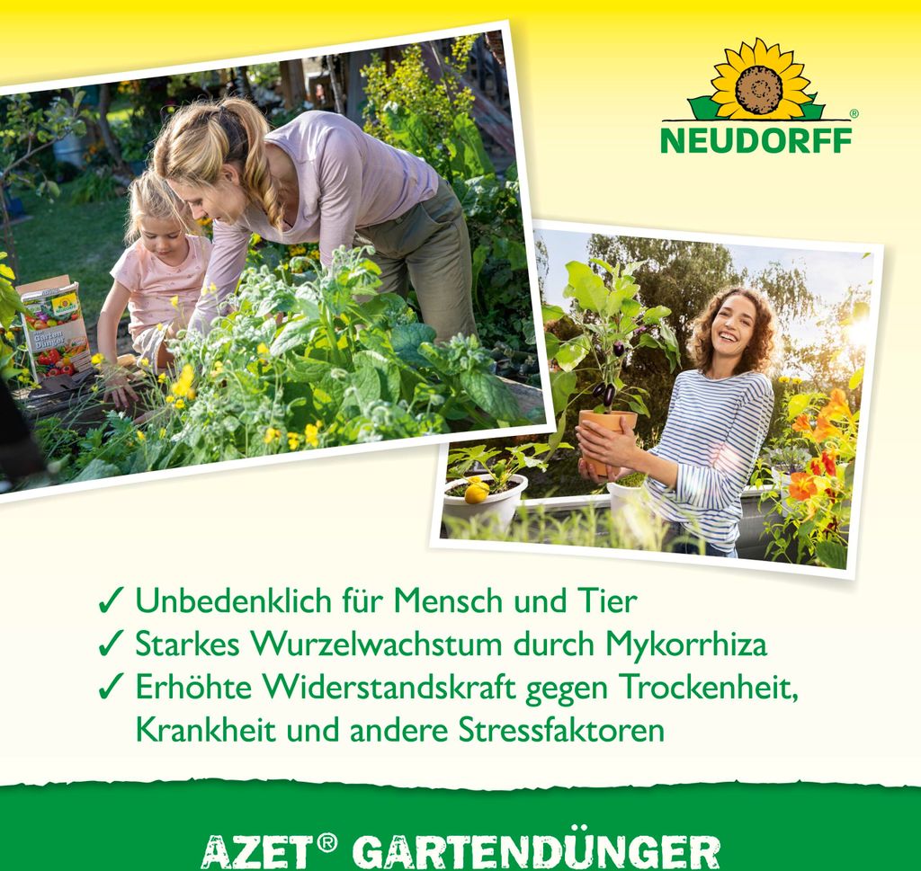 Neudorff Azet UniversalDünger - 2,5 kg organischer Sofort- Produktbild 