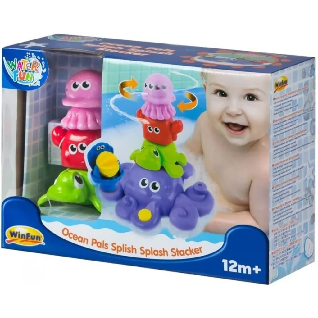 WINFUN Empileur Splish Splash Amis de l'Océan Jouet Bain Bébé - 5