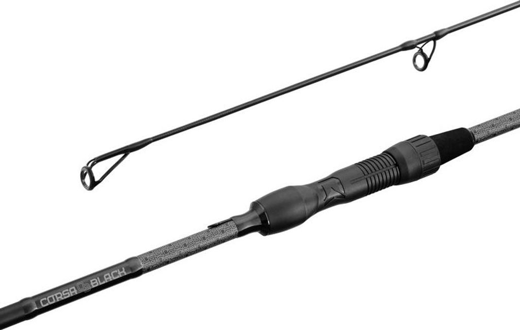 DELPHIN CorsaBLACK NERO, 3m, 9,84ft, 2,25lbs, 2 Teile, Karpfen Angelrute, Parabolische Aktion, 101005812