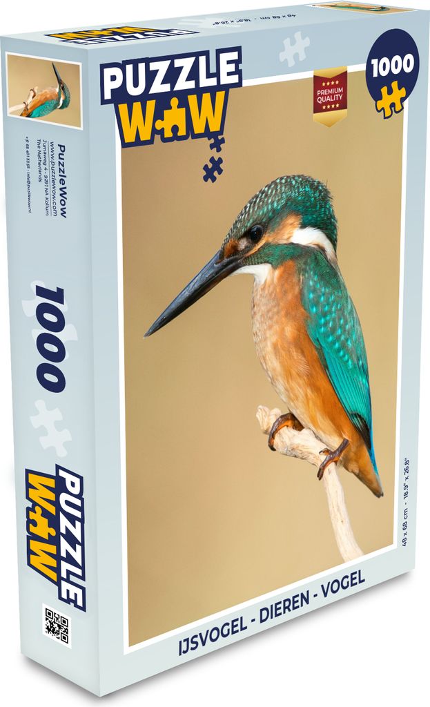 MuchoWow Puzzle 1000 Teile Eisvogel - Tiere - Vogel - Spielzeug - Alt und Jung - Spiele - Puzzeln