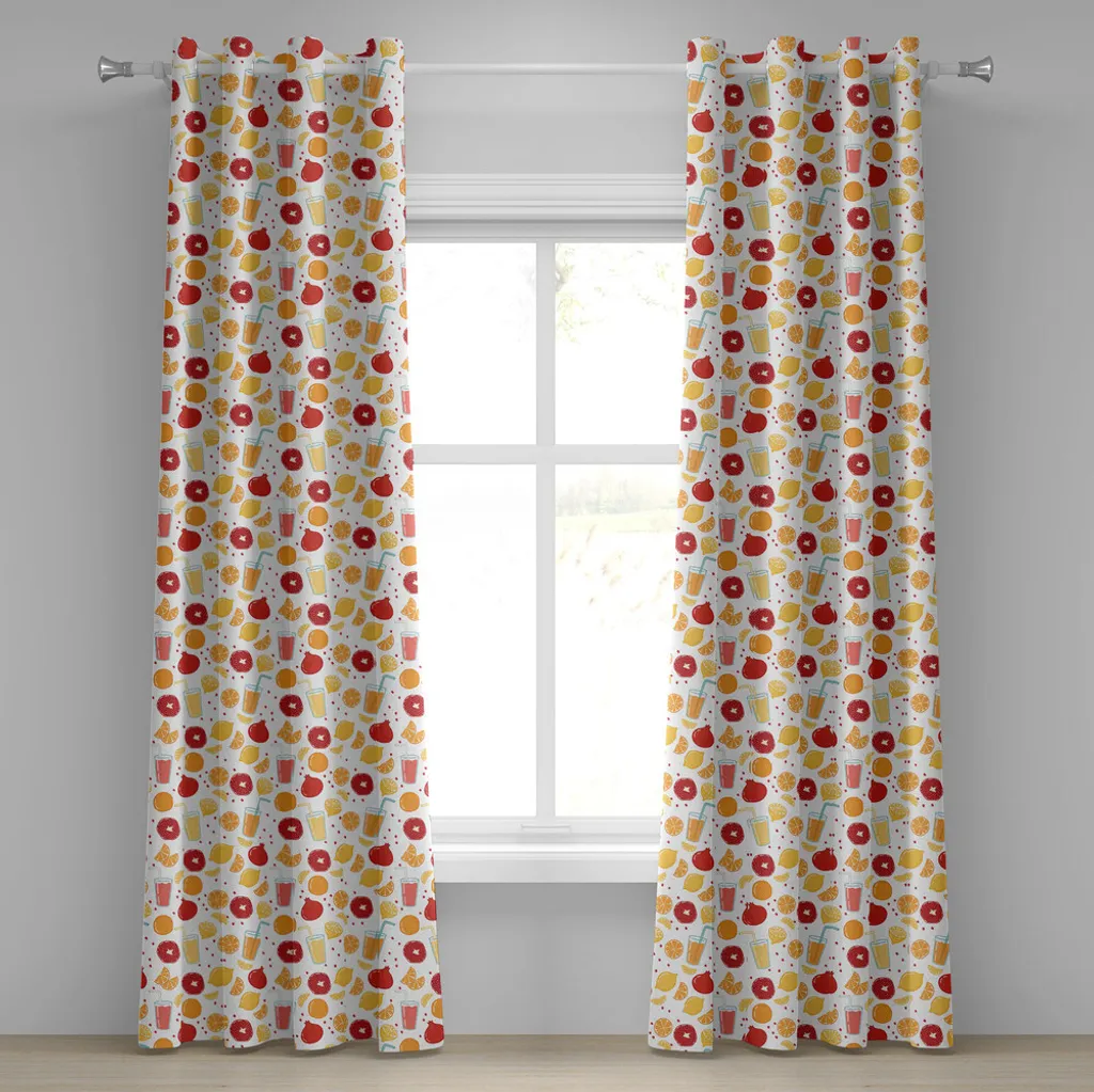 Tende Cucina Lavabili ABAKUHAUS 280x175 cm Melograno e Limoni