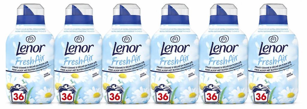 Lenor Weichspüler Fresh Air Sensitive 6 x 36 Wäschen – Produktbild 