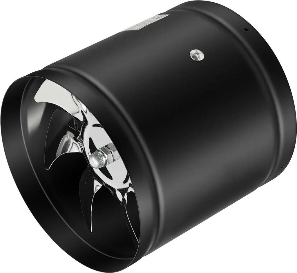 Abluftventilator Rohrventilator - FD-150-2 - 600 m³/h (353 CFM) - 40 W - 2800 U/min - Vollkupfermotor - 7 Flügel - 15×15 cm - Schwarz
