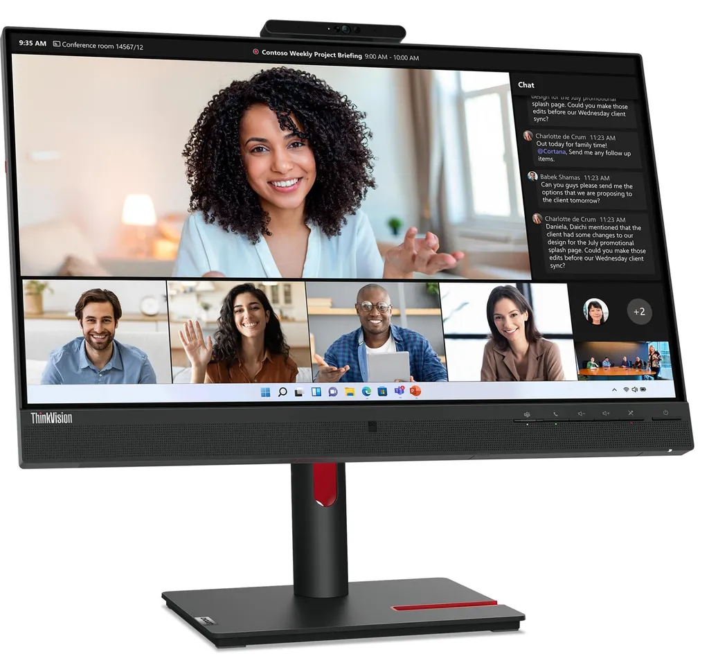 Écran de bureau Lenovo ThinkVision T24mv-30 23.8 USB-C Station d'accueil