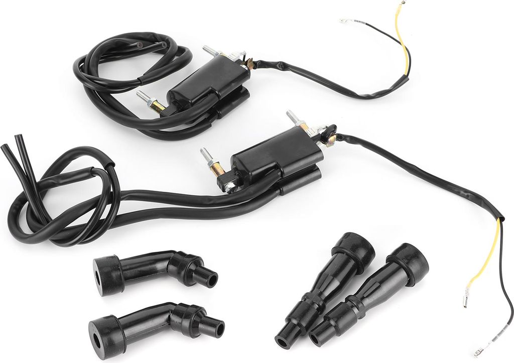 2 Stück Zündspulen 4 Stück Kappen 33410-45012 Passend für Suzuki GS550 GS750 GS850 GS1000