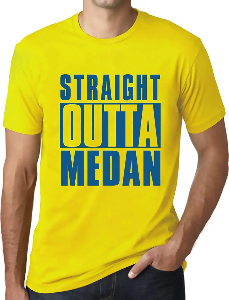 Herren Grafik T-Shirt Direkt aus Medan – Straight Outta Medan – Öko-Verantwortlich Vintage Jahrgang Kurzarm Lustige Druck Geburtstag Geschenk ...