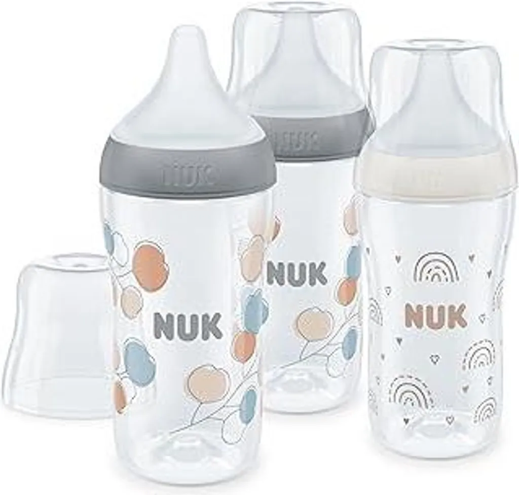 Set 3 Biberon NUK Perfect Match 260ml | Tettarella Silicone Media +3m