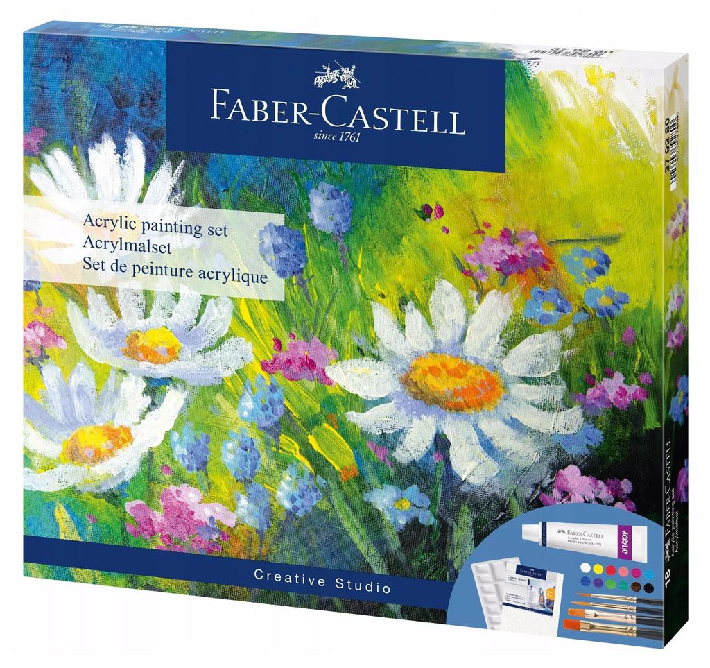 FABER-CASTELL Acryl Bastelfarben-Set farbsortiert 1 Set Produktbild 