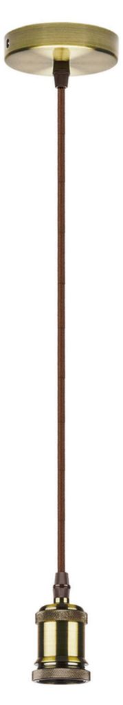 Lampa wisząca, oprawka E27 z kablem, 150 cm mosiężny Zdjęcie produktu 