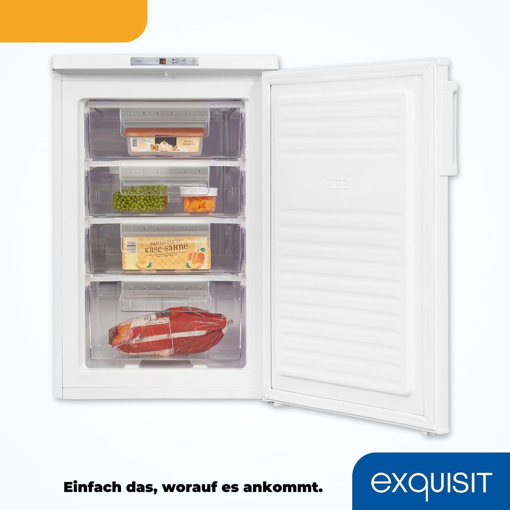 Exquisit Gefrierschrank GS80-HE-040E weiss