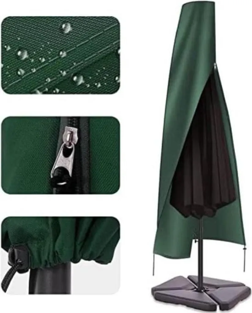 Housse parasol résistante aux intempéries avec mât - Tissu Renforcé 2K
