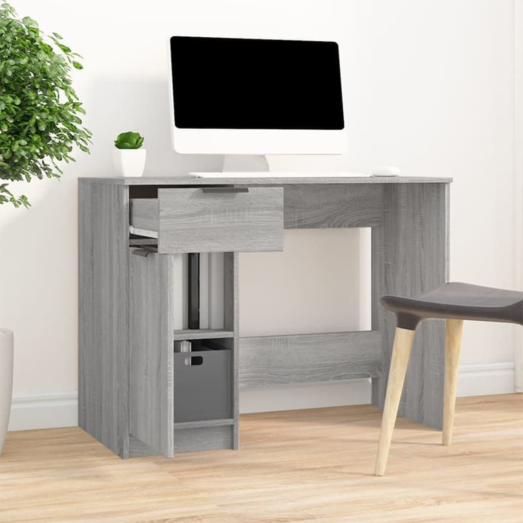 "Winterschlussverkauf "Schreibtisch/Büro-Möbel - CLORIS - Computertisch moderner - Grau Sonoma 100x50x75 cm Holzwerkstoff - DEMöbel6254486