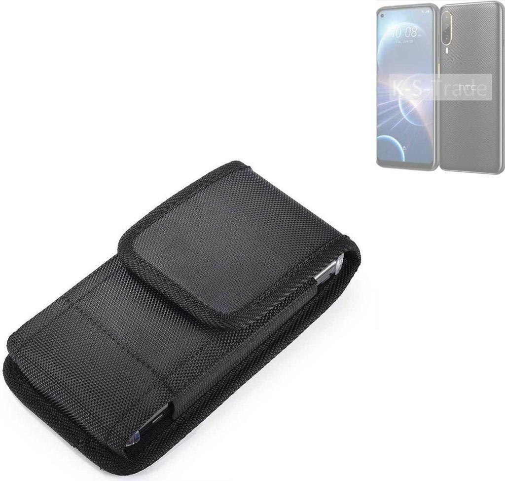 Holster Gürteltasche kompatibel mit HTC Desire 22 Pro Holster Gürtel Tasche wasserabweisend Handy Hülle Schutz Hülle Outdoor schwarz K-S-Trade