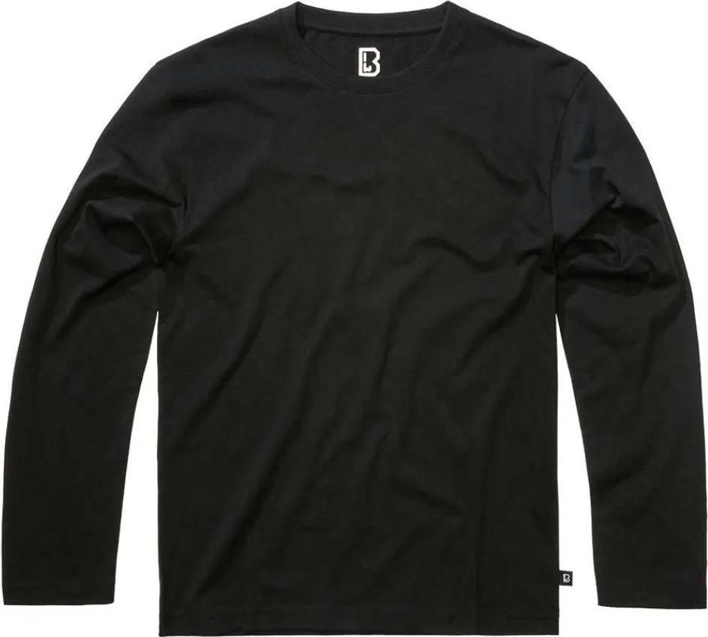 Brandit Langarmshirt Herren Premium Longsleeve Shirt schwarz XXL