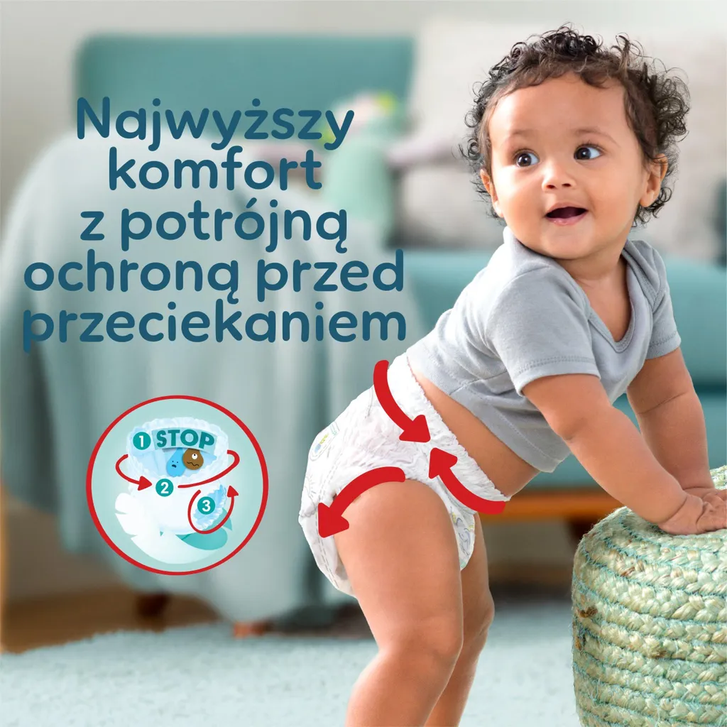 Pampers Premium Care Pants Taille 6 pour Bébé Actif Pack de 31 Couches