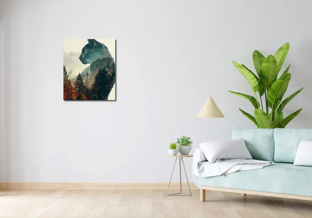 OFFERTA Quadro Gatto della Foresta 50x60 cm | Spedizione Inclusa - 2