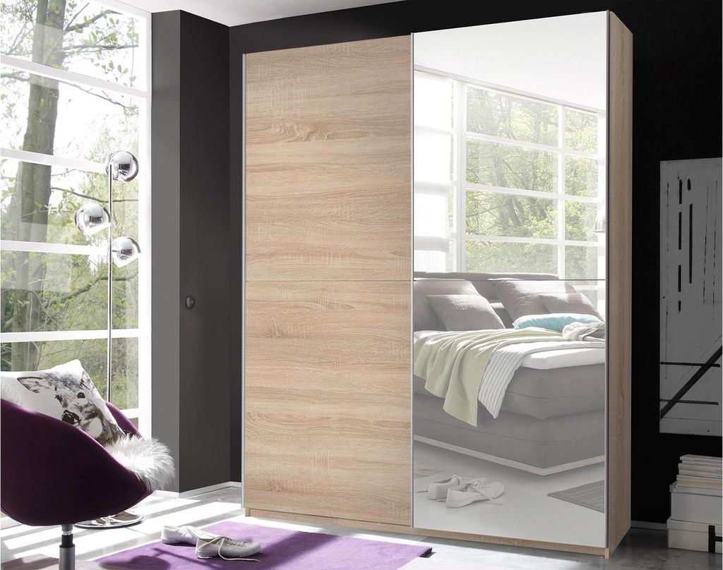 Schwebetürenschrank Kleiderschrank Schiebetürenschrank Schrank "Viola I"