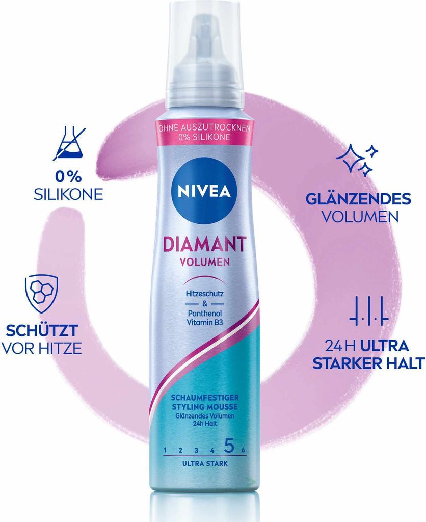 NIVEA Diamond Volume Foam Strengthener Ultra Strong 150ml
