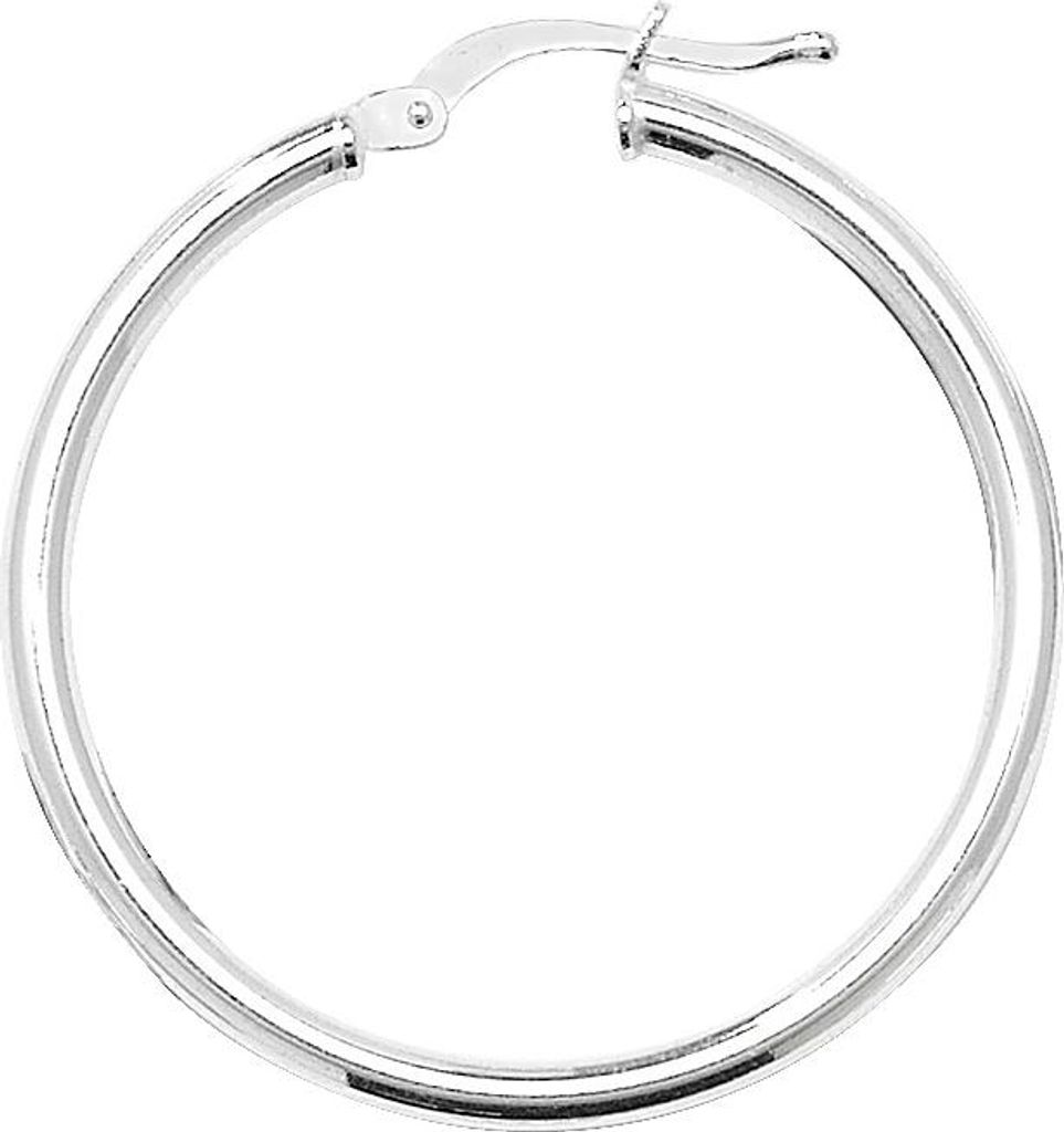 925 Sterling Silber Damen - Creolen / Ohrringe - 25mm; TRS17692MM25