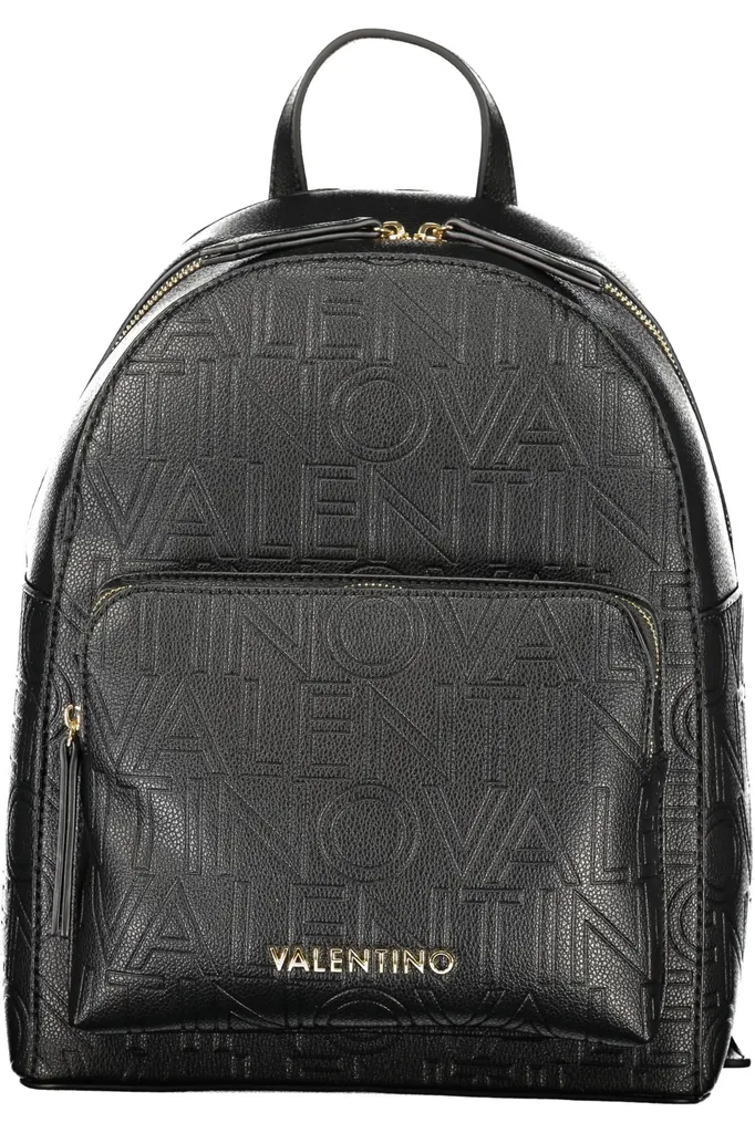 Sac à dos urbain chic pour femme en noir intense et détails graphiques