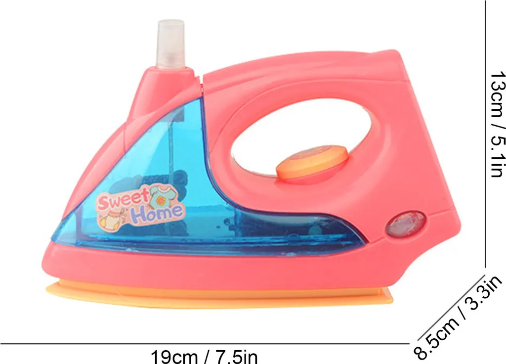 Mini Fer à Repasser Électrique Rose - Jouet de Simulation avec Effets Son - 5