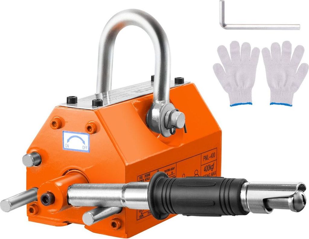 Magnetheber, 880 lbs/400 kg Zugkraft, 2,5 Sicherheitsfaktor, Neodym & Stahl, Hebemagnet mit Auslöser, Permanent-Hebemagnete, Hochleistungsmagnet f...