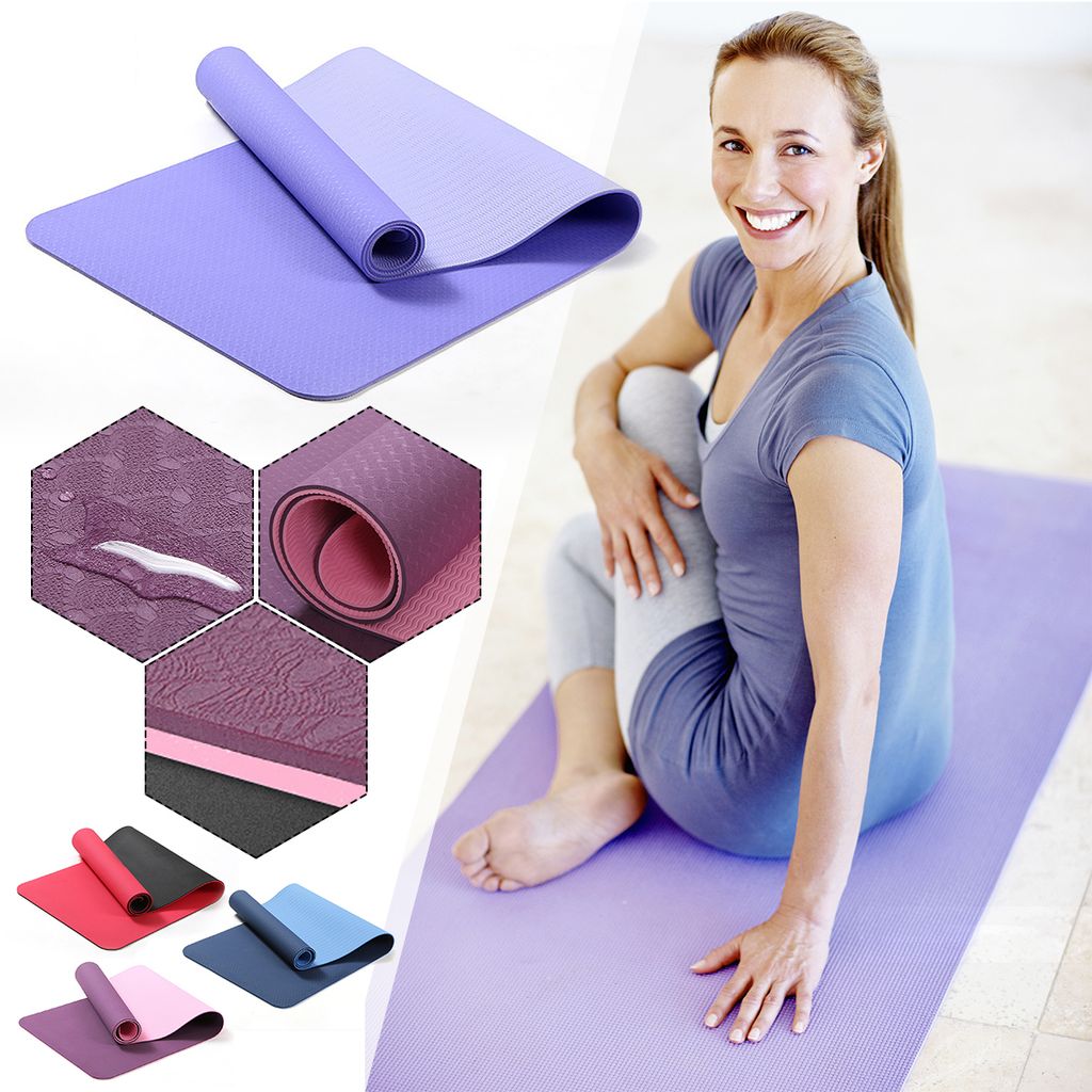Yogamatte 4 mm Naturkork & TPE rutschfest Tragetasche aus Tragetasche Fitness 