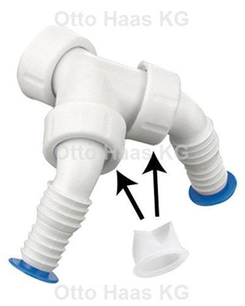 Otto Haas Doppel-Geräteanschlusstülle "Save" 1" und 3/4", Produktbild 