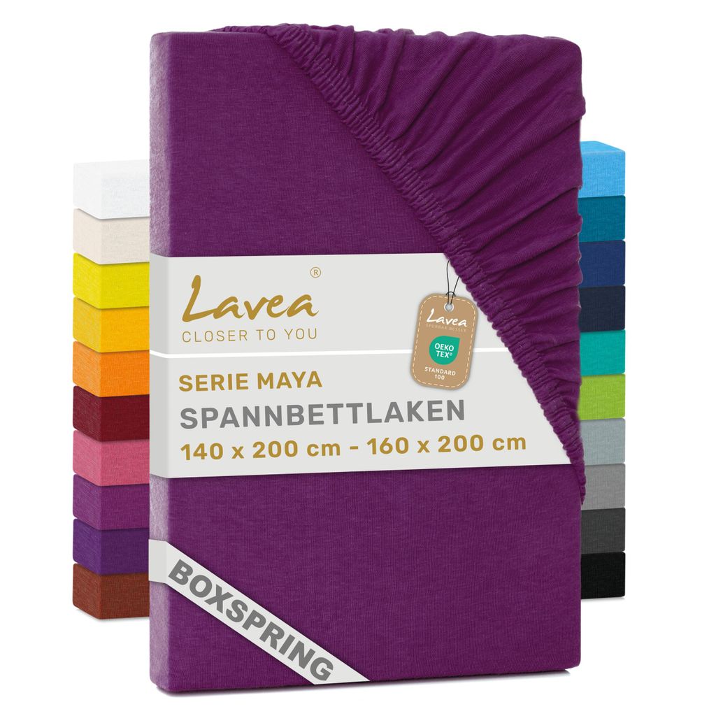 Lavea® Spannbettlaken 140-160x200 cm - Boxspringbett, Produktbild 
