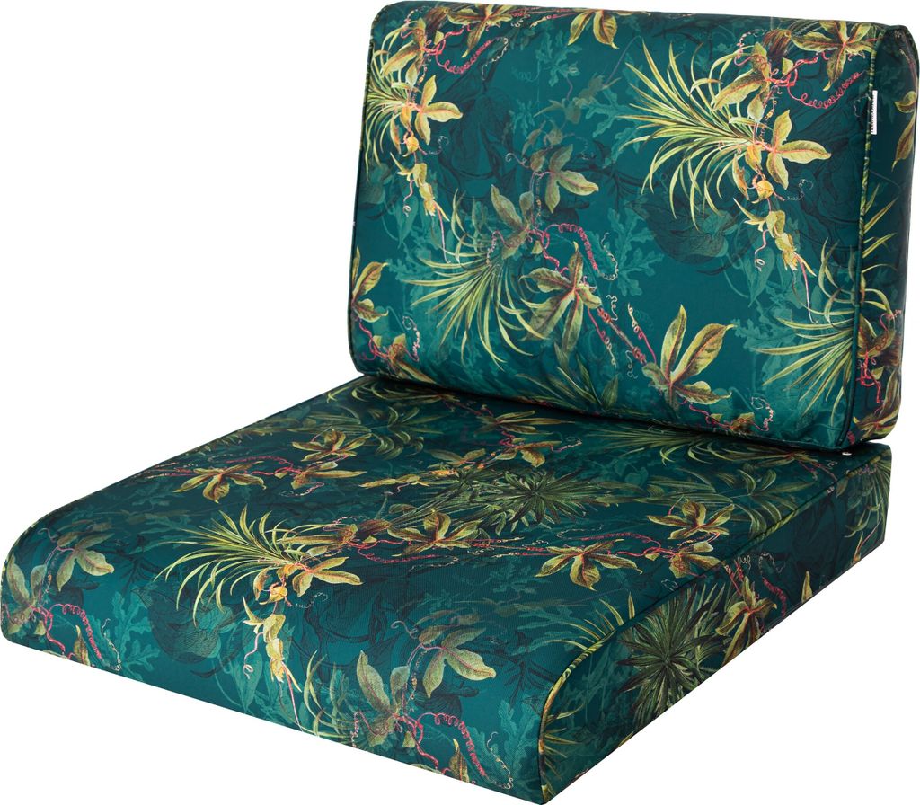 PillowPrim, Stulhkissen, Kissen für Rattansessel, Outdoor, Auflage, Palettenkissen, Sitzkissen, Rattanmöbel, Grasgrün, 50 x 50 cm