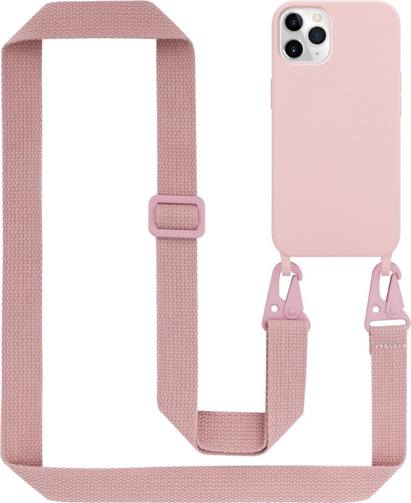 Cadorabo Schutzhülle für Apple iPhone 11 PRO Hülle in Rosa Handykette Etui längenverstellbar Kordel Band