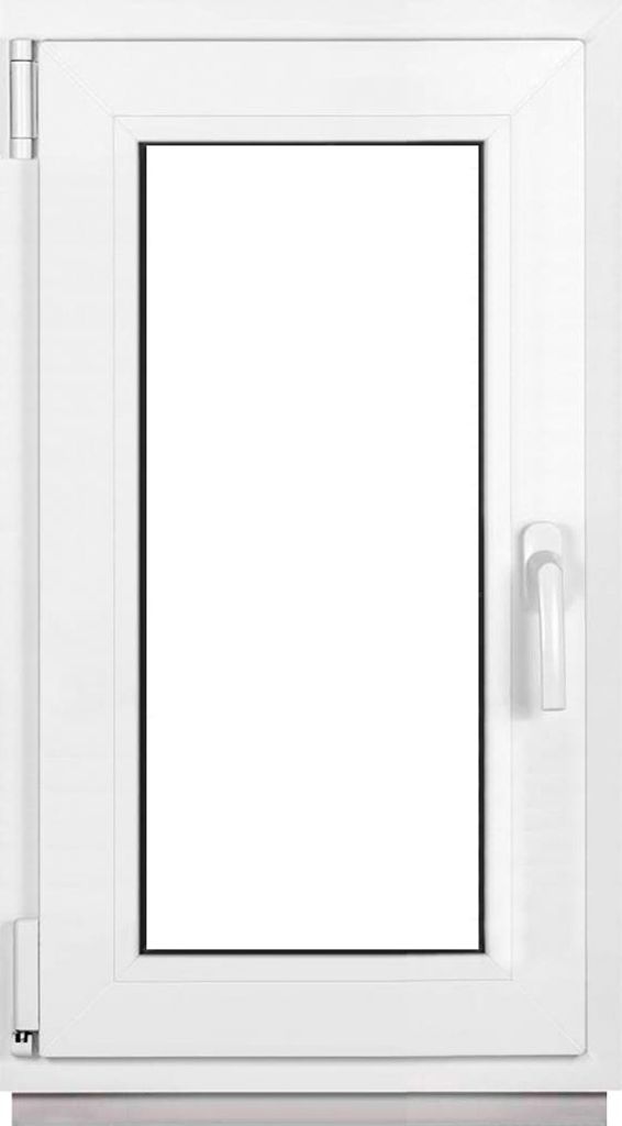 Framex Kellerfenster Fenster Kunststofffenster Weiß Breite x Höhe 45 x 90 cm (450 x 900 mm) 2fach (32 mm) Dreh Kipp DIN Links - Premium