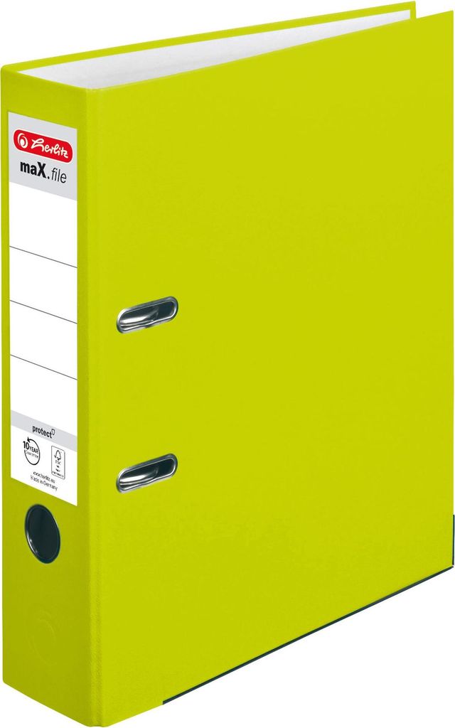 Herlitz Ordner maX.file protect Rückenbreite: 80 mm neongrün