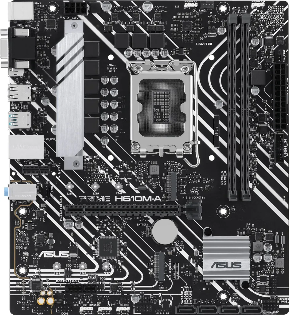 ASUS PRIME H610M-A-CSM Carte Mère Micro ATX LGA 1700 DDR5 Intel