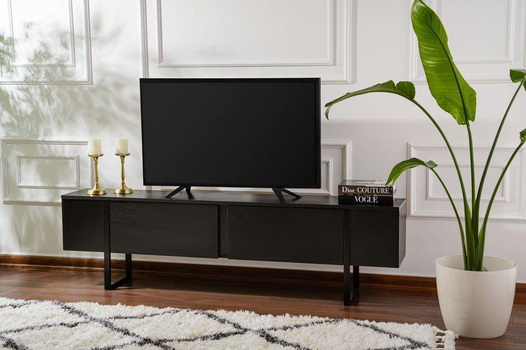 Skye Decor, Serenity - Wood Black, Black, TV stolík, drevo Obrázok produktu 