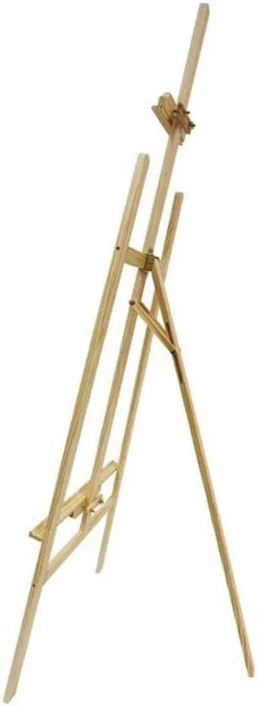 Grand Chevalet d'Atelier en Chêne - Support de Toile Vertical 172 cm