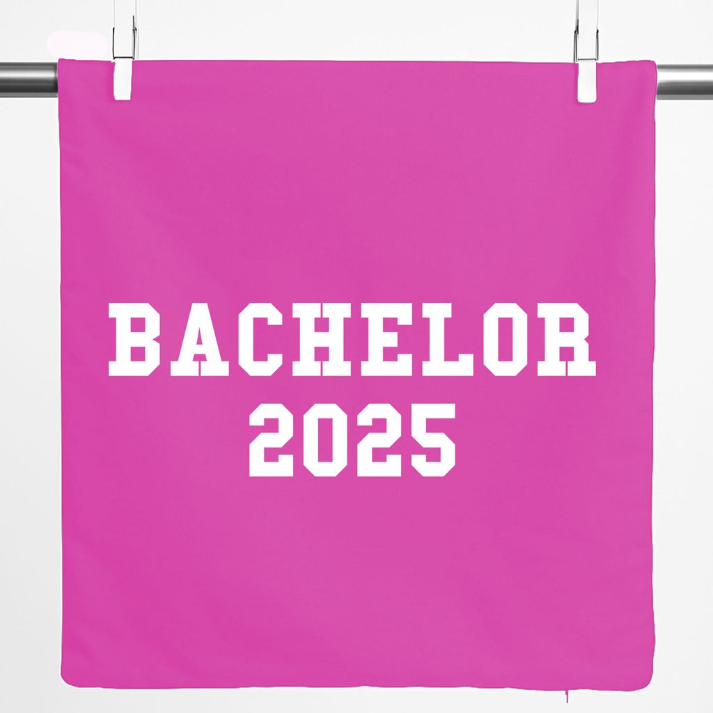 Huuraa Sofakissenbezug Bachelor 2025 Abschluss Geschenk 40x40cm Fuchsia Baumwolle Bachelor 2025 Geschenkidee