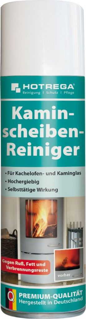 HOTREGA Kaminscheiben Reiniger mühelos Ruß vom Kaminglas Produktbild 
