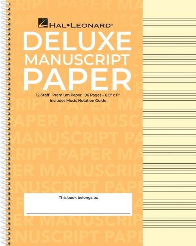 Deluxe Wirebound Super Premium Manuscript Paper Notebook (Gold Cover) - 96-Page Music Staff Paper Notebook - Durable Sheet Music Notebook - Lined C...