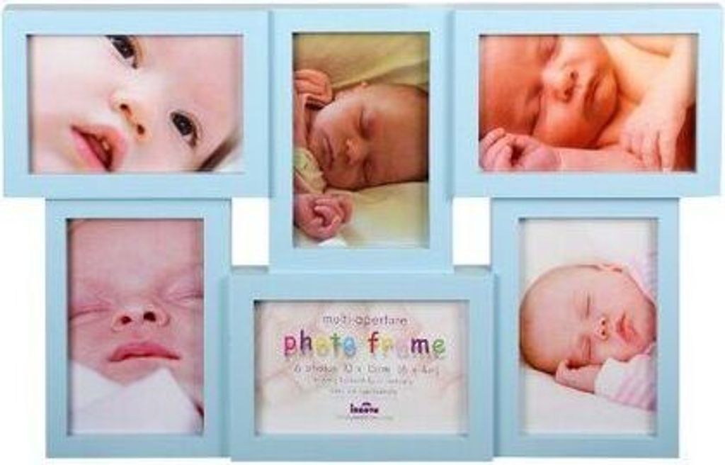 Baby Galerierahmen 6 Fotos 10x15 cm blau